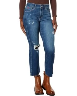 Ariat High-Rise Caroly Flare Crop Jeans in Athena