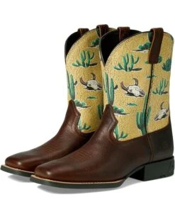 Ariat Kids Round Up Wide Square Toe Western Boot (Little Kid/Big Kid) | Boots