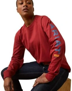 Ariat Rebar Cotton Strong Logo Graphic | Shirts & Tops -Shoefinity Shop 71kwxwi3cKL. AC SR736920