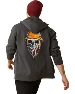 Ariat Rebar Workman Born For This Full Zip Hoodie | Hoodies & Sweatshirts -Shoefinity Shop 71zSBvxYp1L. AC SR736920