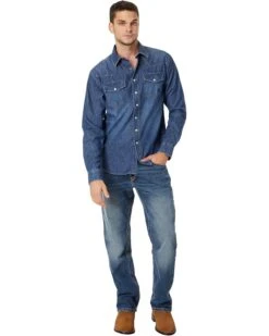 Ariat Denim Retro Fit Shirt | Shirts & Tops -Shoefinity Shop 71zgPwm8VLL. AC SR736920