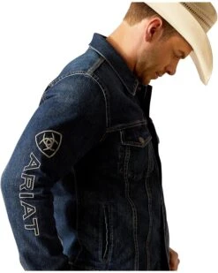 Ariat Denim Team Trucker Jacket | Coats & Outerwear -Shoefinity Shop 8121SFMfXbL. AC SR736920